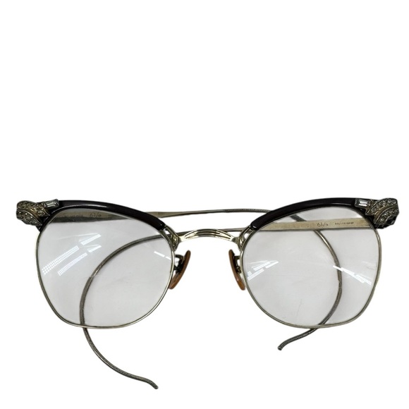 Vintage cat eye bejeweled mid century eyeglass frames. - Picture 5 of 8
